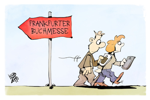 Cartoon: Frankfurter Buchmesse (medium) by Kostas Koufogiorgos tagged karikatur,koufogiorgos,buchmesse,lesen,smartphone,kultur,karikatur,koufogiorgos,buchmesse,lesen,smartphone,kultur