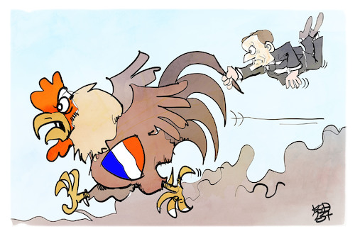 Cartoon: Frankreich in Wut (medium) by Kostas Koufogiorgos tagged karikatur,koufogiorgos,frankreich,hahn,macron,unruhen,karikatur,koufogiorgos,frankreich,hahn,macron,unruhen