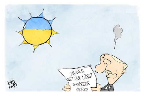 Cartoon: Gaspreis (medium) by Kostas Koufogiorgos tagged karikatur,koufogiorgos,gaspreis,putin,sonne,ukraine,gas,heizung,karikatur,koufogiorgos,gaspreis,putin,sonne,ukraine,gas,heizung