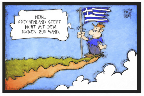 Cartoon: Griechenland (medium) by Kostas Koufogiorgos tagged karikatur,koufogiorgos,illustration,cartoon,griechenland,eu,europa,gipfel,sondergipfel,abgrund,bankrott,staatsverschuldung,politik,karikatur,koufogiorgos,illustration,cartoon,griechenland,eu,europa,gipfel,sondergipfel,abgrund,bankrott,staatsverschuldung,politik