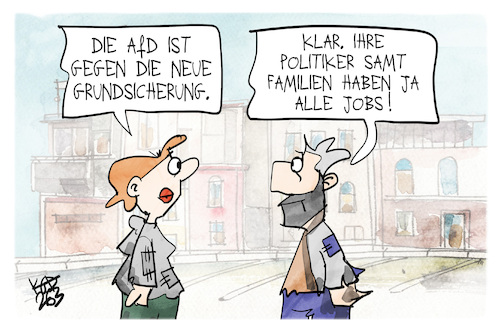 Cartoon: Grundsicherung (medium) by Kostas Koufogiorgos tagged karikatur,koufogiorgos,grundsicherung,bundestag,afd,familie,vetternwirtschaft,karikatur,koufogiorgos,grundsicherung,bundestag,afd,familie,vetternwirtschaft
