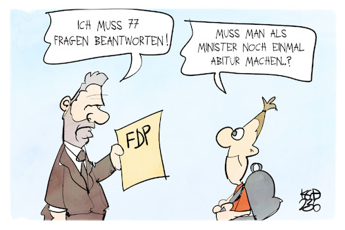 Cartoon: Heizungsgesetz (medium) by Kostas Koufogiorgos tagged karikatur,koufogiorgos,fdp,fragen,habeck,schüler,abitur,karikatur,koufogiorgos,fdp,fragen,habeck,schüler,abitur