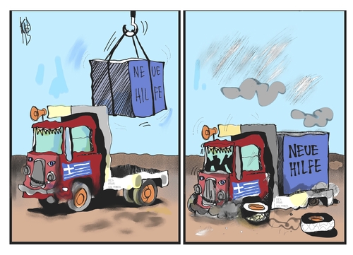 Cartoon: Hilfe Fuer Griechenland (medium) by Kostas Koufogiorgos tagged griechenland,euro