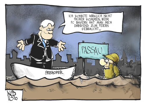 Cartoon: Hochwasser in Bayern (medium) by Kostas Koufogiorgos tagged seehofer,flut,passau,hochwasser,umwelt,katastrophe,fussball,bayern,münchen,karikatur,koufogiorgos,seehofer,flut,passau,hochwasser,umwelt,katastrophe,fussball,bayern,münchen,karikatur,koufogiorgos