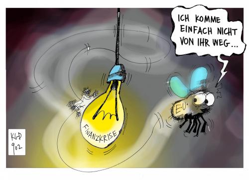 Cartoon: Ich komme nicht von ihr weg... (medium) by Kostas Koufogiorgos tagged finanzkrise,wirtschaft,g7,rom,treffen,gipfel,fliege,licht,kreisen,krise,eu,europa,kostas,koufogiorogos,finanzkrise,finanzen,wirtschaftskrise,wirtschaft,g7,rom,treffen,gipfel,fliege,licht,krise,eu,europa,geld,schulden,pleite,finanzminister