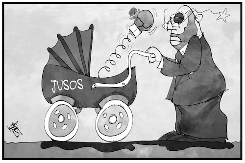 Cartoon: Jusos (medium) by Kostas Koufogiorgos tagged karikatur,koufogiorgos,illustration,cartoon,jusos,schulz,spd,wehren,kinderwagen,kind,jungsozialisten,sozialdemokratie,karikatur,koufogiorgos,illustration,cartoon,jusos,schulz,spd,wehren,kinderwagen,kind,jungsozialisten,sozialdemokratie