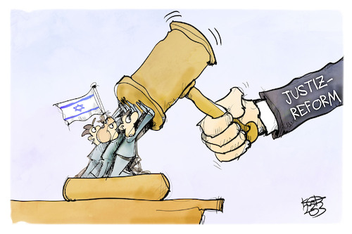 Cartoon: Justizreform in Israel (medium) by Kostas Koufogiorgos tagged karikatur,koufogiorgos,justizreform,israel,volk,gesetz,protest,karikatur,koufogiorgos,justizreform,israel,volk,gesetz,protest