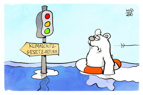 Cartoon: Klimaschutzgesetzreform (medium) by Kostas Koufogiorgos tagged karikatur,koufogiorgos,klima,eisbär,ampel,gesetz,klimaschutz,karikatur,koufogiorgos,klima,eisbär,ampel,gesetz,klimaschutz