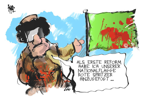 Cartoon: Libyen (medium) by Kostas Koufogiorgos tagged libyen,revolution,gaddafi,demonstration,protest,bürgerkrieg