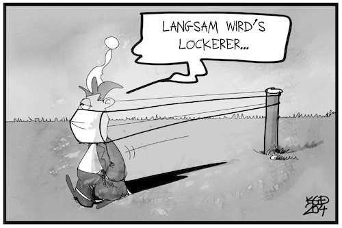 Cartoon: Lockerungen (medium) by Kostas Koufogiorgos tagged karikatur,koufogiorgos,illustration,cartoon,lockerung,maske,elastisch,corona,pandemie,virus,beschränkung,eingeschränkt,bürger,gesundheit,massnahmen,karikatur,koufogiorgos,illustration,cartoon,lockerung,maske,elastisch,corona,pandemie,virus,beschränkung,eingeschränkt,bürger,gesundheit,massnahmen