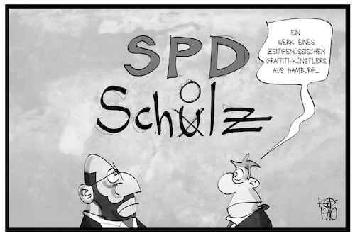 Cartoon: Machtkampf in der SPD (medium) by Kostas Koufogiorgos tagged karikatur,koufogiorgos,illustration,cartoon,spd,scholz,schulz,künstler,graffiti,kunst,partei,sozialdemokratie,streit,machtkampf,karikatur,koufogiorgos,illustration,cartoon,spd,scholz,schulz,künstler,graffiti,kunst,partei,sozialdemokratie,streit,machtkampf