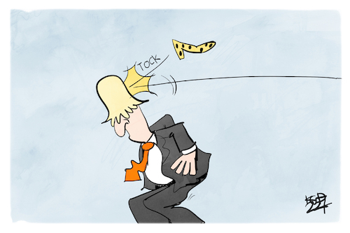 Cartoon: May und Johnson (medium) by Kostas Koufogiorgos tagged karikatur,koufogiorgos,may,johnson,schuh,uk,grossbritannien,pumps,karikatur,koufogiorgos,may,johnson,schuh,uk,grossbritannien,pumps