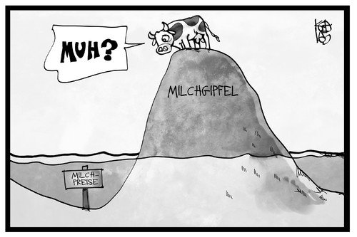 Cartoon: Milchgipfel (medium) by Kostas Koufogiorgos tagged karikatur,koufogiorgos,illustration,cartoon,milch,milchgipfel,kuh,milchberg,milchpreise,agrar,milchbauern,milchwirtschaft,see,berg,verbraucher,landwirtschaft,karikatur,koufogiorgos,illustration,cartoon,milch,milchgipfel,kuh,milchberg,milchpreise,agrar,milchbauern,milchwirtschaft,see,berg,verbraucher,landwirtschaft