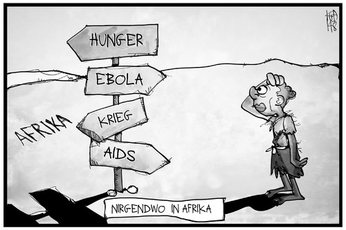 Cartoon: Nirgendwo in Afrika (medium) by Kostas Koufogiorgos tagged karikatur,koufogiorgos,illustration,cartoon,afrika,kind,hunger,ebola,krieg,aids,weg,wegweiser,nirgendwo,scheideweg,not,kontinent,politik,karikatur,koufogiorgos,illustration,cartoon,afrika,kind,hunger,ebola,krieg,aids,weg,wegweiser,nirgendwo,scheideweg,not,kontinent,politik