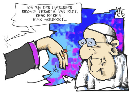 Cartoon: Papstaudienz (medium) by Kostas Koufogiorgos tagged tebartz,van,elst,limburg,bischof,papst,franziskus,vatikan,rom,kirche,karikatur,koufogiorgos,tebartz,van,elst,limburg,bischof,papst,franziskus,vatikan,rom,kirche,karikatur,koufogiorgos