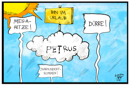 Cartoon: Petrus macht Urlaub (medium) by Kostas Koufogiorgos tagged karikatur,koufogiorgos,illustration,cartoon,petrus,urlaub,hitze,hitzewelle,wetter,klima,dürre,anruf,himmel,paradies,wolke,heiliger,karikatur,koufogiorgos,illustration,cartoon,petrus,urlaub,hitze,hitzewelle,wetter,klima,dürre,anruf,himmel,paradies,wolke,heiliger