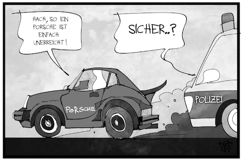 Cartoon: Porsche-Razzia (medium) by Kostas Koufogiorgos tagged karikatur,koufogiorgos,illustration,cartoon,porsche,razzia,auto,sportwagen,911,polizei,unerreicht,jagd,verfolgung,dieselgate,autobauer,karikatur,koufogiorgos,illustration,cartoon,porsche,razzia,auto,sportwagen,911,polizei,unerreicht,jagd,verfolgung,dieselgate,autobauer