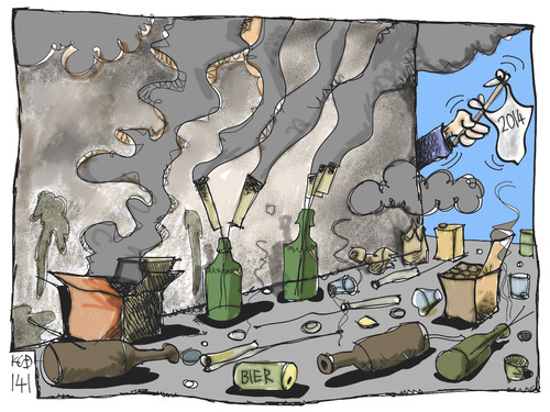 Cartoon: Prost Neujahr! (medium) by Kostas Koufogiorgos tagged neujahr,silvester,feuerwerk,frieden,karikatur,koufogiorgos,neujahr,silvester,feuerwerk,frieden,karikatur,koufogiorgos