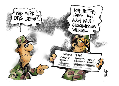 Cartoon: Protest (medium) by Kostas Koufogiorgos tagged afghanistan,mandat,bundestag,isaf,taliban,linke,protest,demonstration,abstimmung,karikatur,aussenpolitik,politik,bundeswehr,soldaten,kostas,koufogiorgos,afghanistan,mandat,bundestag,isaf,taliban,linke,protest,demonstration,abstimmung,aussenpolitik,politik,bundeswehr,soldaten