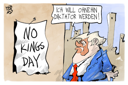 Cartoon: Proteste gegen Trump (medium) by Kostas Koufogiorgos tagged karikatur,koufogiorgos,protest,trump,king,diktator,usa,karikatur,koufogiorgos,protest,trump,king,diktator,usa