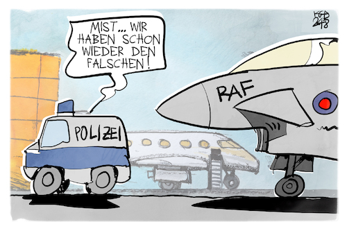 Cartoon: RAF (medium) by Kostas Koufogiorgos tagged karikatur,koufogiorgos,raf,terrorismus,polizei,flugzeug,airforce,uk,karikatur,koufogiorgos,raf,terrorismus,polizei,flugzeug,airforce,uk