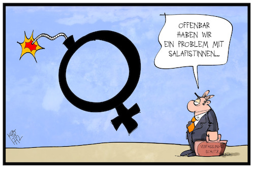 Cartoon: Salafistinnen (medium) by Kostas Koufogiorgos tagged karikatur,koufogiorgos,illustration,cartoon,salafistinnen,frauen,symbol,bombe,verfassungsschutz,islamismus,terrorismus,warnung,gefahr,karikatur,koufogiorgos,illustration,cartoon,salafistinnen,frauen,symbol,bombe,verfassungsschutz,islamismus,terrorismus,warnung,gefahr