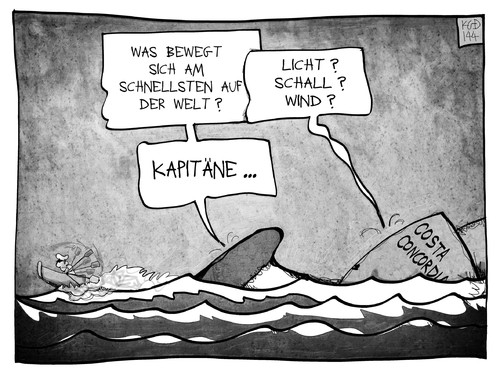 Cartoon: Schiffsunglücke (medium) by Kostas Koufogiorgos tagged karikatur,koufogiorgos,illustration,cartoon,sewol,costa,concordia,kapitän,geschwindigkeit,flucht,feigling,rettungsboot,schiff,unglück,untergang,havarie,katastrophe,südkorea,meer,karikatur,koufogiorgos,illustration,cartoon,sewol,costa,concordia,kapitän,geschwindigkeit,flucht,feigling,rettungsboot,schiff,unglück,untergang,havarie,katastrophe,südkorea,meer