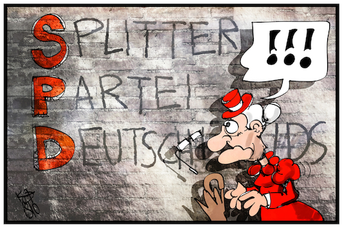 Cartoon: SPD (medium) by Kostas Koufogiorgos tagged karikatur,koufogiorgos,illustration,cartoon,splitterpartei,spd,demokratie,politik,karikatur,koufogiorgos,illustration,cartoon,splitterpartei,spd,demokratie,politik
