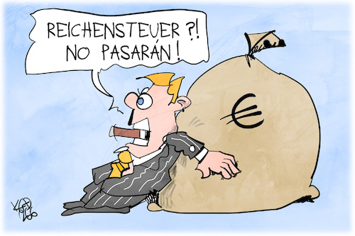 Cartoon: Steuerreform (medium) by Kostas Koufogiorgos tagged karikatur,koufogiorgos,steuerreform,pasaran,reichensteuer,geld,karikatur,koufogiorgos,steuerreform,pasaran,reichensteuer,geld