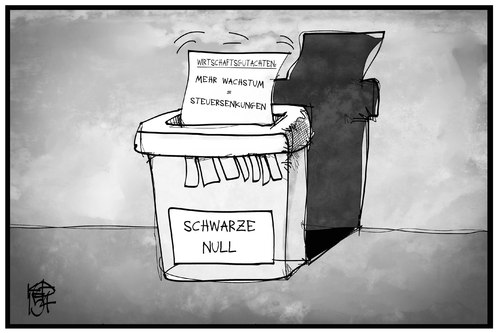 Cartoon: Steuersenkungen oder  schwarze N (medium) by Kostas Koufogiorgos tagged karikatur,koufogiorgos,illustration,cartoon,wirtschaft,wachstum,gutachten,steuern,steuersenkung,geld,schwarze,null,aktenvernichter,schredder,politik,papier,haushalt,karikatur,koufogiorgos,illustration,cartoon,wirtschaft,wachstum,gutachten,steuern,steuersenkung,geld,schwarze,null,aktenvernichter,schredder,politik,papier,haushalt