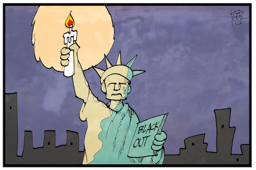 Cartoon: Stromausfall Manhattan (medium) by Kostas Koufogiorgos tagged karikatur,koufogiorgos,illustration,cartoon,manhattan,usa,strom,ausfall,kerze,miss,liberty,wahrzeichen,symbol,energie,blackout,karikatur,koufogiorgos,illustration,cartoon,manhattan,usa,strom,ausfall,kerze,miss,liberty,wahrzeichen,symbol,energie,blackout