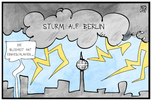 Cartoon: Sturm auf Berlin (medium) by Kostas Koufogiorgos tagged karikatur,koufogiorgos,illustration,cartoon,sturm,berlin,demo,covidiot,corona,gewitter,querdenken,karikatur,koufogiorgos,illustration,cartoon,sturm,berlin,demo,covidiot,corona,gewitter,querdenken