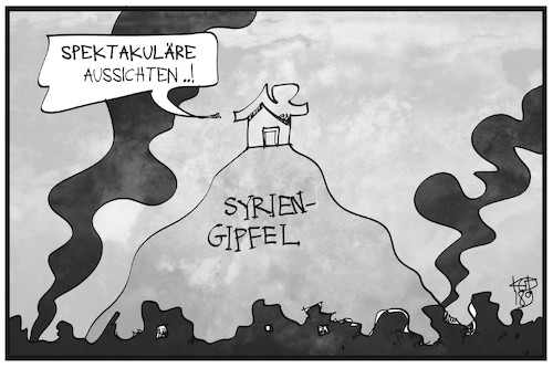 Cartoon: Syrien-Gipfel (medium) by Kostas Koufogiorgos tagged karikatur,koufogiorgos,illustration,cartoon,syrien,gipfel,krieg,iran,teheran,aussicht,assad,ruine,zerstörung,karikatur,koufogiorgos,illustration,cartoon,syrien,gipfel,krieg,iran,teheran,aussicht,assad,ruine,zerstörung