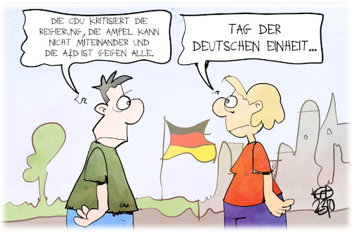 Cartoon: Tag der deutschen Einheit (medium) by Kostas Koufogiorgos tagged karikatur,koufogiorgos,einheit,politik,regierung,karikatur,koufogiorgos,einheit,politik,regierung