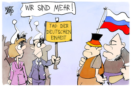 Cartoon: Tag der Deutschen Einheit (medium) by Kostas Koufogiorgos tagged karikatur,koufogiorgos,einheit,feiertag,mehrheit,populismus,gesellschaft,karikatur,koufogiorgos,einheit,feiertag,mehrheit,populismus,gesellschaft