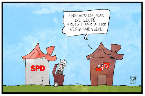 Cartoon: Thilo Sarrazin (medium) by Kostas Koufogiorgos tagged karikatur,koufogiorgos,illustration,cartoon,thilo,sarrazin,spd,afd,populismus,müll,wegwerden,sperrmüll,partei,parteiausschluss,karikatur,koufogiorgos,illustration,cartoon,thilo,sarrazin,spd,afd,populismus,müll,wegwerden,sperrmüll,partei,parteiausschluss