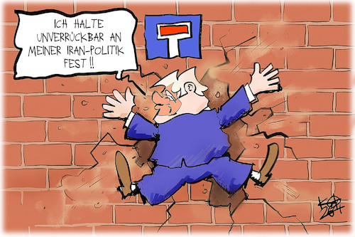 Cartoon: Trumps Sackgasse (medium) by Kostas Koufogiorgos tagged trumps,sackgasse,trumps,sackgasse