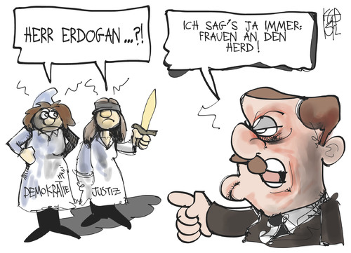 Cartoon: Türkei (medium) by Kostas Koufogiorgos tagged türkei,erdogan,justiz,demokratie,frauen,karikatur,koufogiorgos,türkei,erdogan,justiz,demokratie,frauen,karikatur,koufogiorgos
