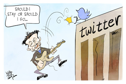 Cartoon: Twitter (medium) by Kostas Koufogiorgos tagged karikatur,koufogiorgos,musk,twitter,vogel,abstimmung,social,media,karikatur,koufogiorgos,musk,twitter,vogel,abstimmung,social,media