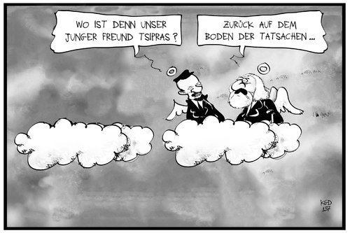 Cartoon: Überflieger Tsipras (medium) by Kostas Koufogiorgos tagged karikatur,koufogiorgos,illustration,cartoon,tsipras,marx,engels,himmel,wolke,sozialismus,realität,griechenland,politik,überflieger,karikatur,koufogiorgos,illustration,cartoon,tsipras,marx,engels,himmel,wolke,sozialismus,realität,griechenland,politik,überflieger