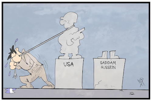 Cartoon: US-Truppen Irak (medium) by Kostas Koufogiorgos tagged karikatur,koufogiorgos,illustration,cartoon,irak,usa,denkmal,sturz,abzug,sad,saddam,hussein,geschichte,nahost,krieg,konflikt,militär,soldaten,karikatur,koufogiorgos,illustration,cartoon,irak,usa,denkmal,sturz,abzug,sad,saddam,hussein,geschichte,nahost,krieg,konflikt,militär,soldaten