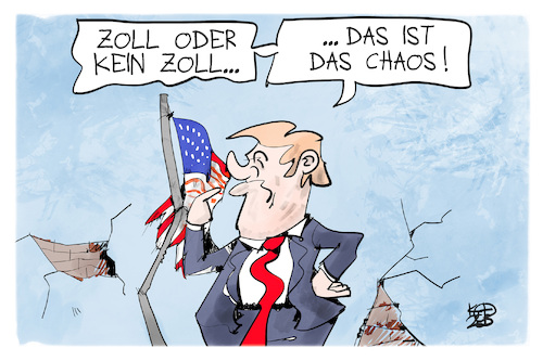 Cartoon: US-Zölle (medium) by Kostas Koufogiorgos tagged karikatur,koufogiorgos,usa,trump,zoll,handelsstreit,karikatur,koufogiorgos,usa,trump,zoll,handelsstreit
