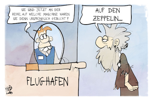 Cartoon: Warten am Flughafen (medium) by Kostas Koufogiorgos tagged karikatur,koufogiorgos,flugchaos,flughafen,zeppelin,warten,warteschlange,passagier,karikatur,koufogiorgos,flugchaos,flughafen,zeppelin,warten,warteschlange,passagier