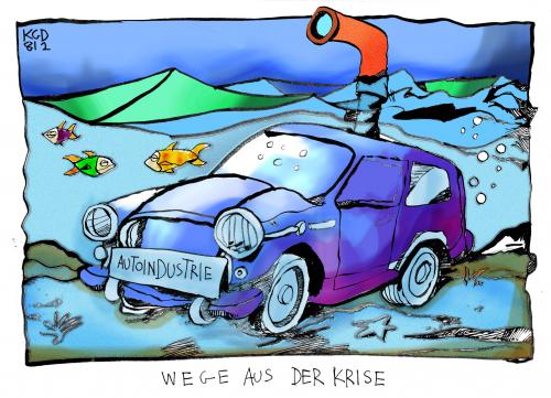 Cartoon: Wege aus der Krise (medium) by Kostas Koufogiorgos tagged automobil,industrie,krise,finanzkrise,rettungspaket,auto,kostas,koufogiorgos,rettungspaket,hilfspaket,bankenkrise,bank,banken,automobilindustrie,autos,auto,automobil,industrie,geld,finazen,wirtschaft,wirtschaftskrise,finanzkrise,konjunktur,abschwung,konjunkturabschwung,rezession,rettung,hilfe,schulden,pleite,krise