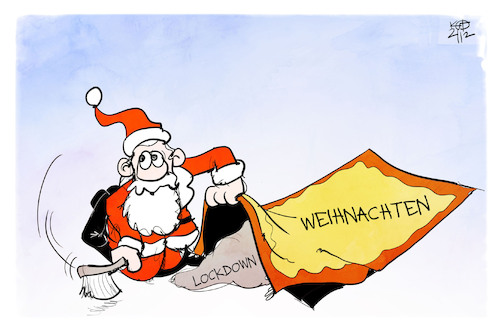 Cartoon: Weihnachtslockdown (medium) by Kostas Koufogiorgos tagged karikatur,koufogiorgos,illustration,cartoon,weihnachten,lockdown,teppich,verstecken,pandemie,karikatur,koufogiorgos,illustration,cartoon,weihnachten,lockdown,teppich,verstecken,pandemie