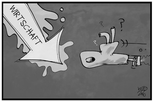 Cartoon: Wirtschaftsprognose (medium) by Kostas Koufogiorgos tagged karikatur,koufogiorgos,illustration,cartoon,wirtschaft,wirtschaftsprognose,uboot,meer,see,unterirdisch,boot,wasser,bip,karikatur,koufogiorgos,illustration,cartoon,wirtschaft,wirtschaftsprognose,uboot,meer,see,unterirdisch,boot,wasser,bip