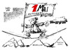 Cartoon: 1. Mai-Demonstration (small) by Kostas Koufogiorgos tagged karikatur,koufogiorgos,cartoon,illustration,demonstration,mai,gewerkschaft,arbeit,lohn,gehalt,rente,balanceakt,berge,seiltanz,niedriglohn,altersarmut,politik,arbeitnehmer