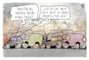 Cartoon: 9-Euro-Ticket (small) by Kostas Koufogiorgos tagged karikatur,koufogiorgos,euro,stau,bahn,pendler,auto,verkehr,mobilitaet