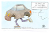 Cartoon: Achtung Straßenglätte (small) by Kostas Koufogiorgos tagged karikatur,koufogiorgos,glätte,auto,strasse,schlittschuhe