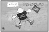 Cartoon: AfD-Demo (small) by Kostas Koufogiorgos tagged karikatur,koufogiorgos,illustration,cartoon,afd,demonstration,gegendemo,mauer,protest,partei